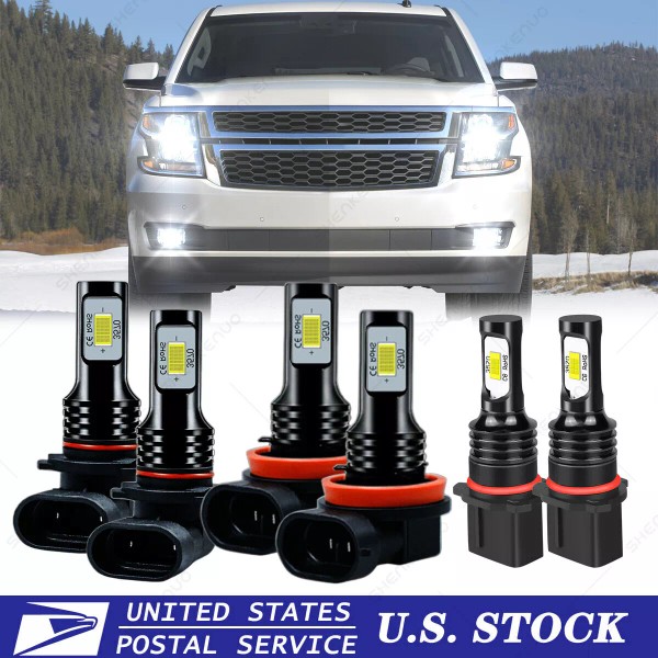 SHENKENUO Para For Chevy Tahoe 2015 2016 2017 2018-2019 faros