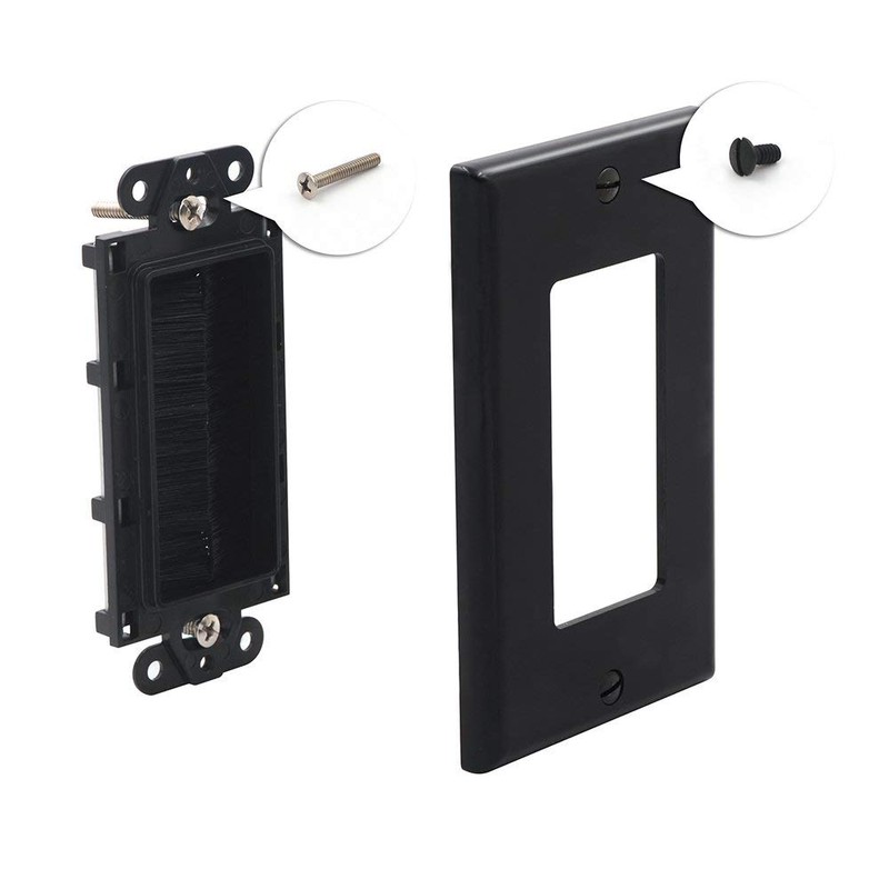 VCE Single Brush Wall Plate with Single Gang Low Voltage