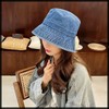 White Fang CZ040 Hat, Bucket Hat, Denim, Unisex, Brim, Bucket