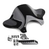 Universal Motorcycle Cruiser Windshield Windscreen With Mounting Kit (Black)