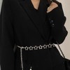 Metal Waist Chain Silver, Star Body Chains for Women, Adjustable