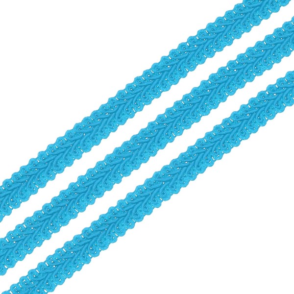 uxcell 1/2" x 13 Yards Gimp Braid Trim Woven Fabric