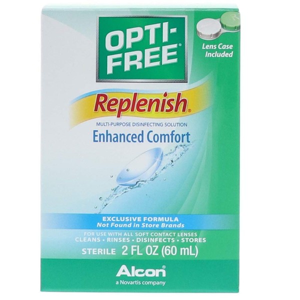 Opti-Free RepleniSH Multi Purpose Disinfecting Solution-2 oz, Carry On Size, 2 pack