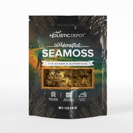 Raw Wildcrafted Sea Moss | Seamoss Bulk 16oz | 100% Natural – Sun-Dried from St. Lucia – Makes 240+ oz of Gel | 1 lb Superfood