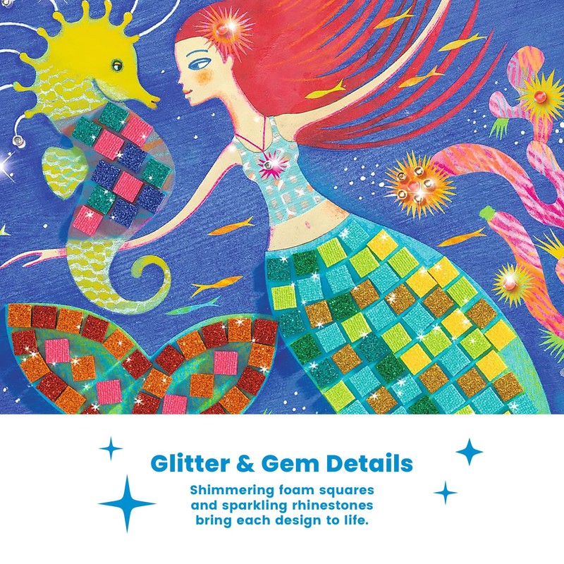 DJECO Scatola di mosaici Il Canto delle Sirene (39423), Multicolore