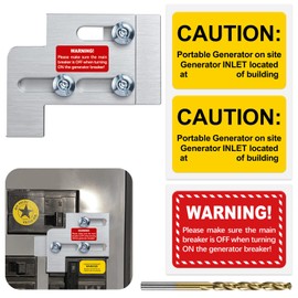 LATING Generator Interlock for Square D QO or Homeline 100 or 125 amp Panels, Brushed Nickel