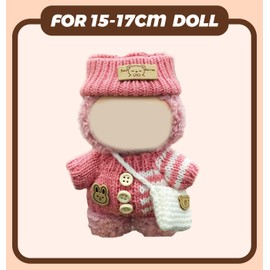 Doll Clothes Accessories Set for 17cm Doll, Funny Outfit Set Compatible with 17cm Doll, Adorable Doll Clothing Set, Cute Clothes for Dress up Unique Style, No Doll Included (Pink)