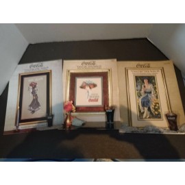Pegasus COCA COLA  Calendar Girls complete series 1,2,&3 Cross Stitch Pattern books