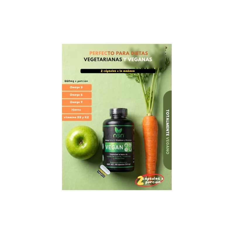 Omegas Veganos | Vegan - con Omega 3, 6 y