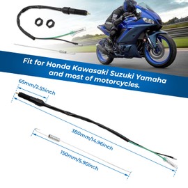 Alpha Rider Universal 2 Wire Rear Brake Light Switch Rear Brake Stop Light Switch for Honda Kawasaki Suzuki Yamaha & Most Motorcycle