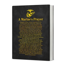 KSFFWQIN Inspirational Marine Notebook Journal Graduation Gifts Marine's Prayer Journal Christian Gifts for Marine Students Navy Military Writing Notebook