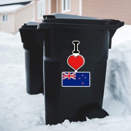 Azeeda 'I Love New Zealand' White Premium Vinyl Decal Sticker – Waterproof, Durable & Easy to Apply - Ideal for Car Bumpers, Windows, Bins and More (DW00062624)