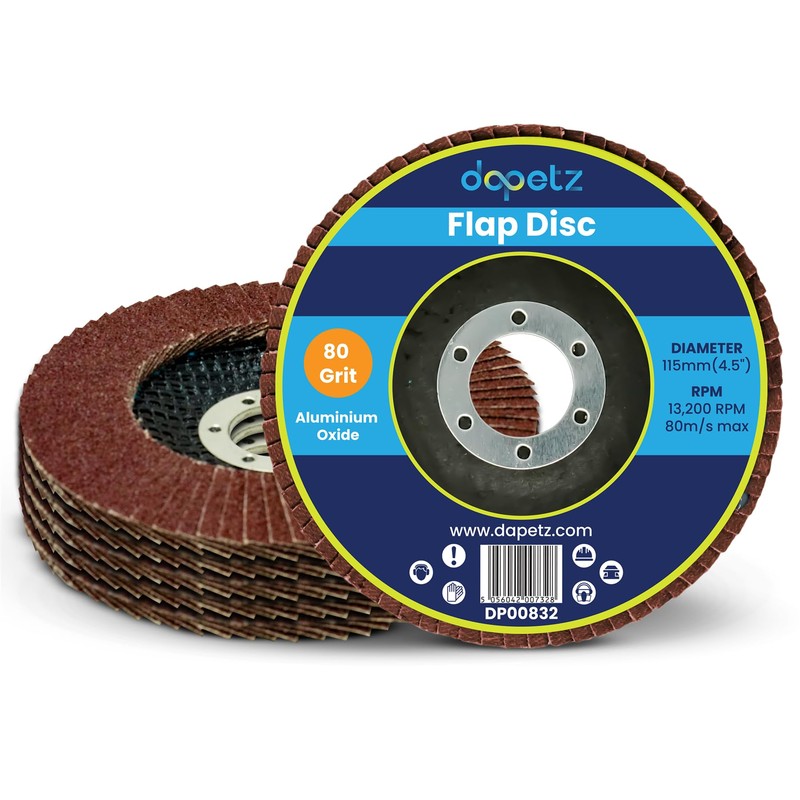 Dapetz ® Flap Discs 115mm Pack of 10 – 80