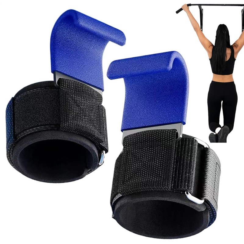Weight Lifting Wrist Wraps,Hook Grips for Deadlifts - Anti-Slip Padded