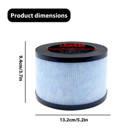 IUSOT 2 Pack DH-JH01 & DH-JH06 Air Purifier Filter, Filter Compatible for CONOPU DH-JH01/DH-JH06 Air Purifier, True HEPA Replacement, for AROEVE and Kloudi Air Purifier 4-Layer Filtration