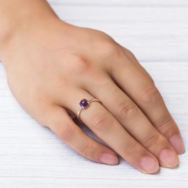 Philip Jones Amethyst Adjustable Ring