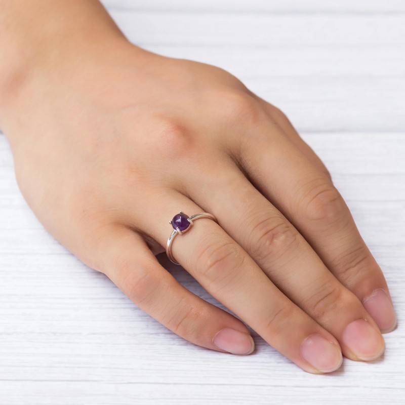 Philip Jones Amethyst Adjustable Ring
