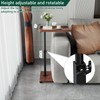 XNSDXV C Table End Table Adjustable Height, 360°Swivel TV Tray