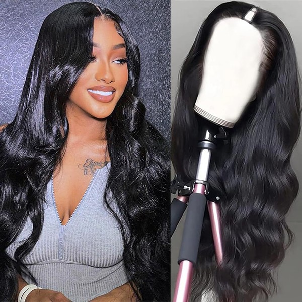 V Part Wig Human Hair Wig for Women No Leave