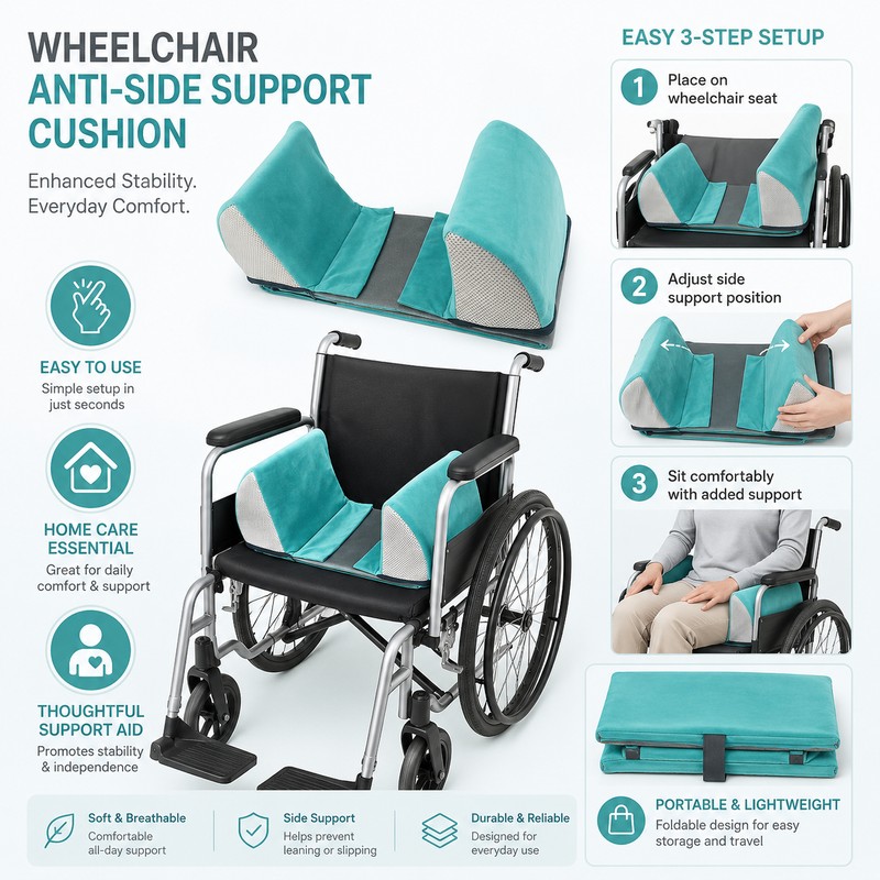 Wheelchair Side Support Pillow for Posture – Polyester Back Cushion