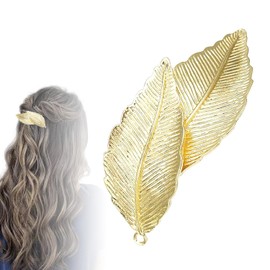 QZKJQDD Vintage Blatt Haarspange Barrette, 1 PCS Legierung Blatt Weinlese Haarspange Für Frauen Und Mädchen, Minimalistisch Clip, Hochzeit Braut-Haarspange