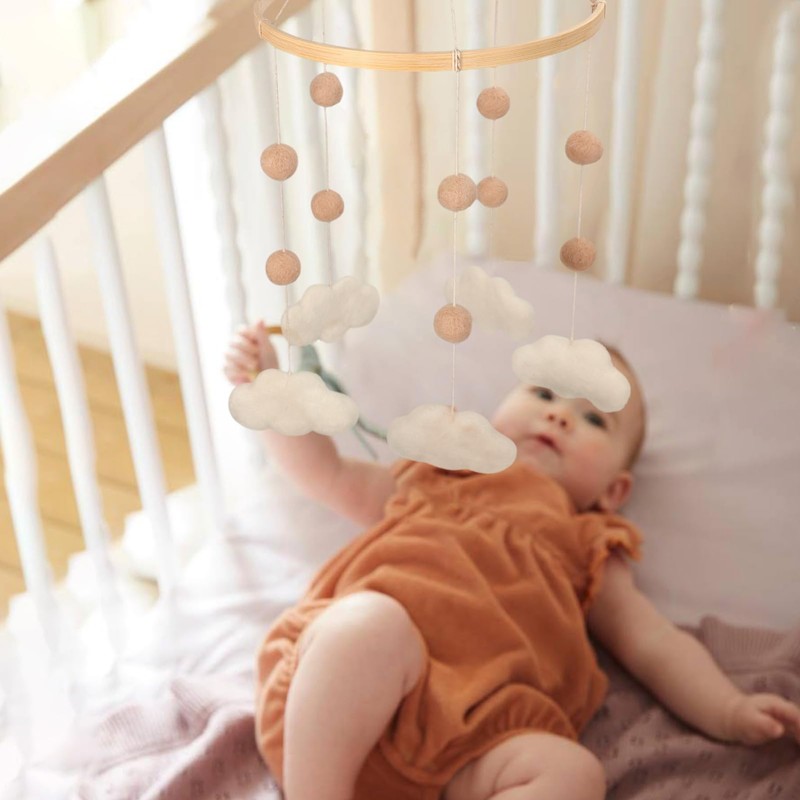 Felt Cloud Mobile for Crib - Baby Mobile for Crib