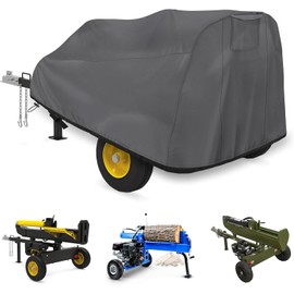 Log Splitter Cover Waterproof 900D Oxford Cloth 94" x 49" x 42" Suitable for 15-45 ton Gas or Electric Log splitters Weather-Resistant Wood Splitter Cover ( 15-45 Ton) (Grey)