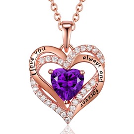 boya Necklaces Gifts for Women Forever Love 925 Sterling Silver Necklace, Anniversary Birthday Jewelry Gifts for Mom Wife Girlfriend