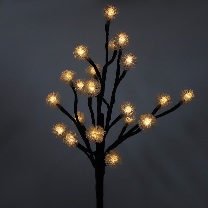 2pcs 20LED Solar Powered Fairy Lights Outdoor Dandelion Lamp Garden