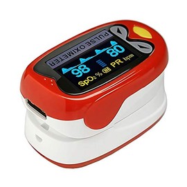 Oximetro Pediatrico Infantil Recargable Pulso Hospital Hogar Monitor (Rojo)                                                                           