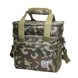 BAGNEER Insulated Lunch Bag Portable Double Deck Cooler Bag Durable Waterproof Office Outdoor Gifts Picnic Food & Drink Thermal Storage Box With Shoulder Strap For Adult Men Women, 14L (Camouflage)