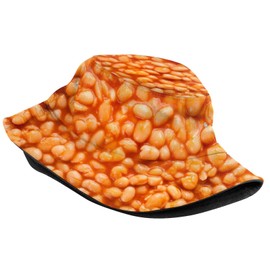 Baked Bean Bucket Hat for Women Men Summer Outdoor Lightweight Fishing Hats Beach Sun Uv Protection Packable Fisherman Cap for Travel Golf Hiking