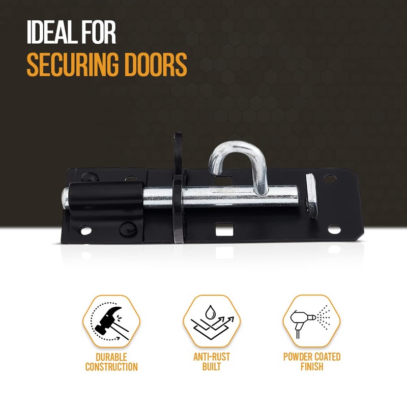 onesto Pack of 2 - Gate Bolt Lock Shed Door