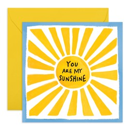 Birthday Card For Her Him - You Are My Sunshine - Sweet Birthday Cards For Boyfriend Girlfriend Best Friend - Greeting Cards For Son Daughter - Valentine's Cards For Kids - Comes With Stickers
