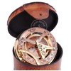 Antique Brass & Copper Sundial Compass, Sundial Clock in Box