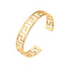 PERNNLA PEARL Dainty Gold Initial Bangle Bracelet for Women L