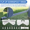 Gutter Downspout Hinge, 6Pcs Downspout Extension Flip-Up Zip Hinge Installation