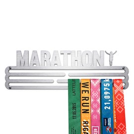 United Medals MARATHON Sport Medal Hanger Display | Stainless Steel Medal holder | Awards display rack for up to 30 medals