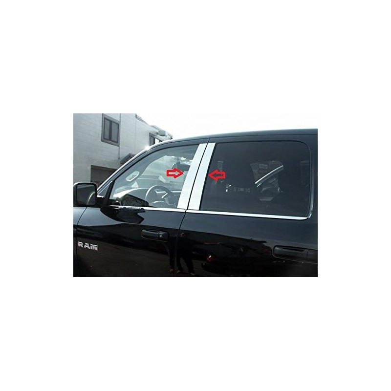 Sizver Chrome Stainless Steel Pillar Posts Accent Covers For 2009-2016