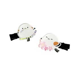 Kinsuni Shimaega Clips, Hair Clips, Hair Accessories, Set of 2 (Lender, Cherry Blossom)