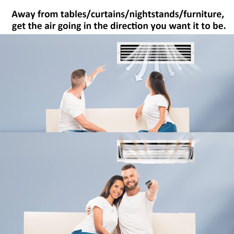 4 Pack Transparent Adjustable Air Deflector for Vents, Sidewalls and