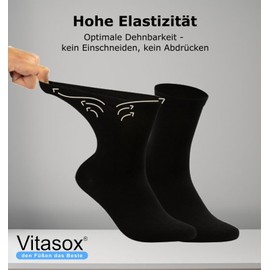 Vitasox Women's Extra Wide Waistband No Rubber, Vein Friendly Socks with Wide Shaft prevent cutting and squeezing - Casual,Business 35-38