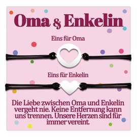 Grandma Granddaughter Bracelet Gifts for Grandma from 2 3 4 Granddaughters Bracelets Grandma Grandmother Gift for Birthday Mother's Day Christmas Special Gift Ideas Heart Schumuck Women Jewellery Set