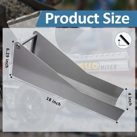 MMAC-0133 18 Inch Chute Extension, Compatible with Mud Mixer MMXR-3221, Adjustable to 15°, 25°, and 35°, Heavy-Duty Steel, Rust-Resistant, Easy to Install