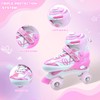 Roller Skates for Kids, Adjustable Quad Skates for Girls Ages
