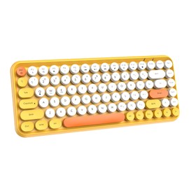 FELICON Wireless Bluetooth Keyboard Mini Portable 84-Key Keyboard Compatible with Android, Windows, PC, Tablet-Dark, Perfer for Home and Office Keyboards