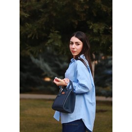 Wrangler Tote Bag for Women Top-handle Handbags Western Satchel Purses with Crossbody Strap Navy WG168-8012NY