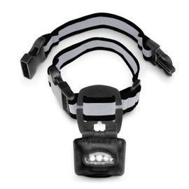 PupLight2 Twice as Bright with Reflective Dog Safety Collar, Black