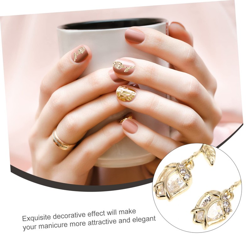 Mikinona Diy Nail Art Supply Rose Flower Nail Gems Manicure
