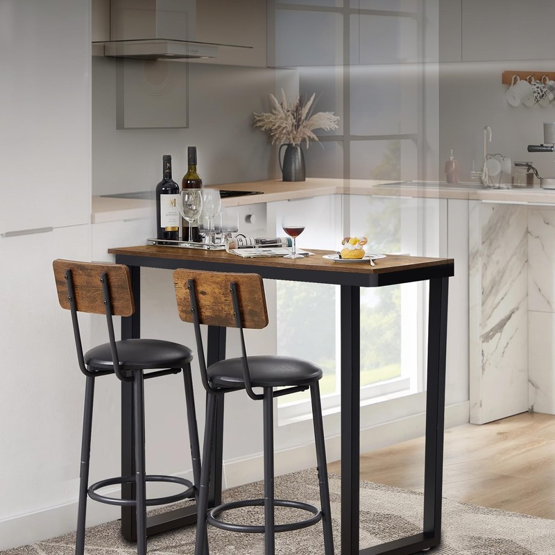 ALLCOS 36 Inch Metal Bar Table Legs, Heavy Duty Dining